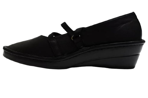 【インコルジェ3261 ブラック】ジグザグストラップパンプス